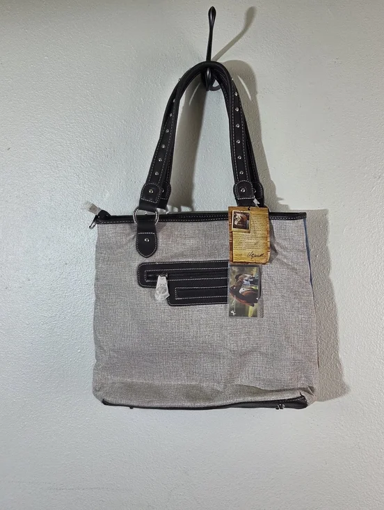 Montana West Horse Canvas Tote Bag NWT Laurie Prindle Western Cowgirl Shoulder - Picture 7 of 15